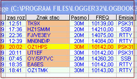 Selected yellow  QSOs in the previous window