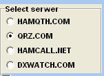 Selection server <br>
QRZ.com