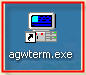 ikona  AGWTERM<br>
na pulpicie